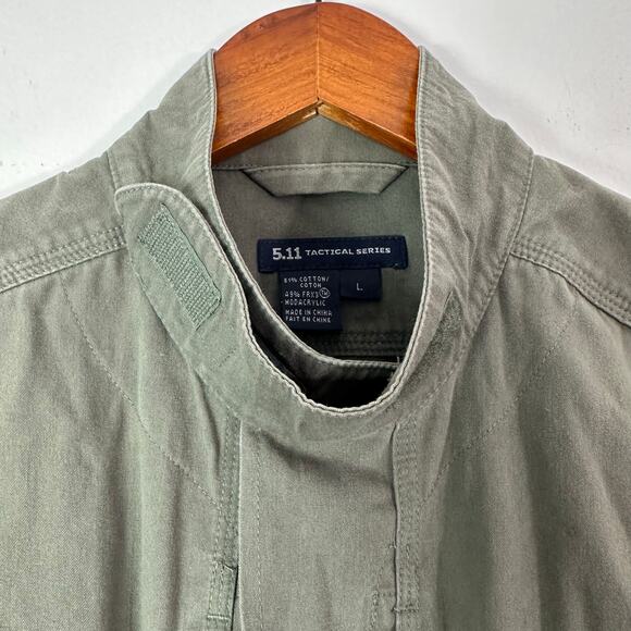 5.11 Tactical Series Olive Green Utility Jacket Coat Mens Large - Picture 5 of 8